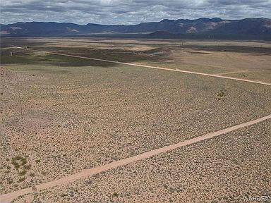 Roads crossing over a plot of desert land